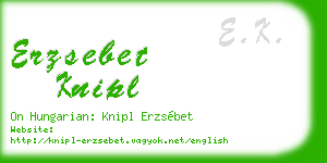 erzsebet knipl business card