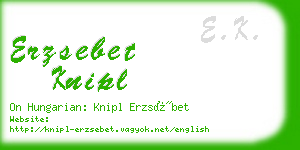 erzsebet knipl business card